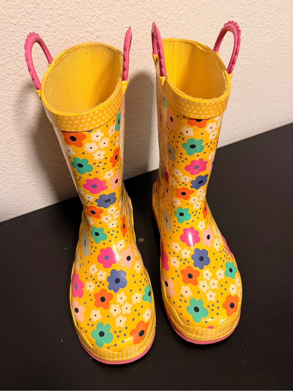 Western Chief Yellow Floral Kids Rain Boots